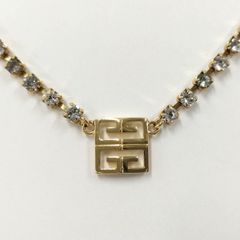 GIVENCHY ハート ラインストーン ネックレス ゴールド 634 - メルカリ
