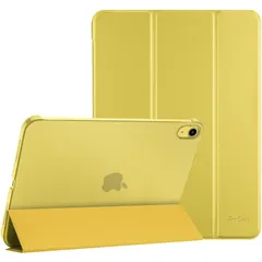 ProCase iPad 11世代/10世代 ケース iPad（A16）11インチ 2025/10.9インチ 2022通用 軽量 耐衝撃 三つ折り スタンド スマートカバー（イエロー）