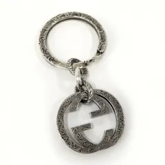 GUCCI キーホルダー キーリング インターロッキングG アラベスク SV925 シルバー