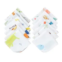 ガーゼハンカチ 赤ちゃん 4重 ベビーガーゼ 綿100％ 名前入 保育園用 20cmX20cm 12枚セット
