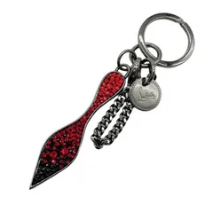 Christian Louboutin クリスチャン ルブタン キーホルダー レッド ガンメタ系 メタル ユニセックス 美品