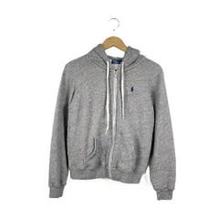 POLO　RALPH　LAUREN　ポロ ラルフ ローレン　スモールポロポニー刺繍　ジップアップパーカー　XSサイズ　裏パイル　グレー