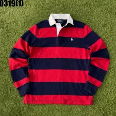 ポロラルフローレン ストライプ ラグビー シャツ S