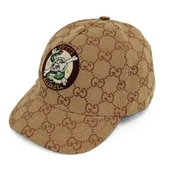 GUCCI チルドレンズ ベースボール キャップ サイズM 54cm GGキャンバス ベージュ系 ブラウン系