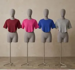 カラー クロップド 半袖 Tシャツ (4COLOR)