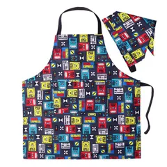 【【B】ダークグレー B15890BL】 エプロン 三角巾 セット キッズ 子供 男の子 JR 新幹線 M(100〜120cm) L(120〜140cm) 子ども こども 幼稚園 保育園 小学生 小学校 電車 鉄道 かわいい 子供用 シワになりにくい