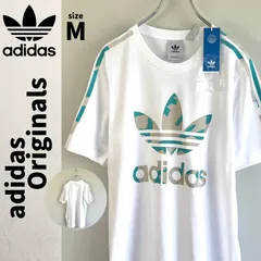 ☆レア柄 adidas originals Tシャツ 新品 タグ付き トップス ホワイト ブルー