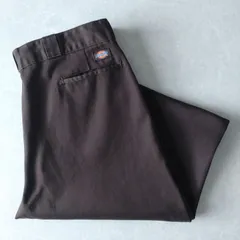 ■古着 Dickies ディッキーズ 874DB ワークパンツ チノ ORIGINAL FIT ダークブラウン 焦茶 W40L30【D1741】