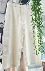 新品 アイボリー ワイド ズボン (XL)