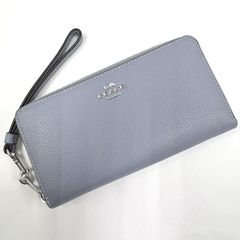 新品]COACH コーチ ダブルジップ 長財布 パステルブルー C5610 - メルカリ