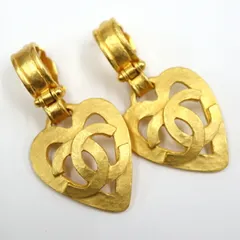 CHANEL シャネル ヴィンテージ ココマーク イヤリング ハートモチーフ 95P 