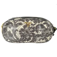 美品 PRADA プラダ ポーチ ナイロン グレー レディース ボタニカル柄【中古】【送料無料】