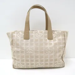 CHANEL シャネル ニュートラベルライン トート MM トートバッグ キャンバス×レザー ピンクベージュ A15991 8番台7桁