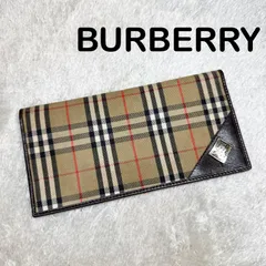 BURBERRY バーバリー 長財布 レザー ノバチェック ゴールドロゴ