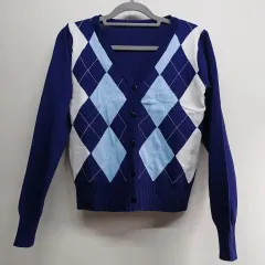 アーガイル ニット カーディガン ネイビー 80サイズ 春 秋 258096