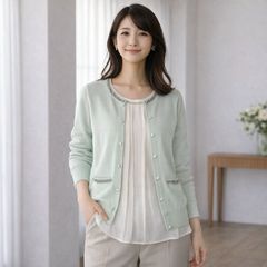 26SSサイズ2 JUSGLITTY ジャケットライクカーディガン - メルカリ