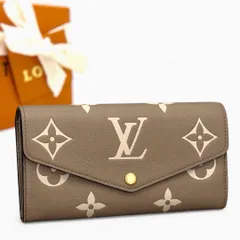 新品同様　付属品完備　ヴィトン　バイカラー　ポルトフォイユサラ　ベージュ　ポルトフォイユ　サラ　ヴィトン　長財布　財布　トゥルトレール　バイカラー