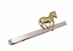 エルメス タイバー コンビ タイクリップ シルバー ＳＶ925 K18 750ＹＧ ゼブラ シマウマ タイピン ＨＥＲＭＥS メンズ 紳士用 ネクタイクリップ シルバー925  のサムネイル