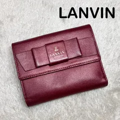 LANVIN COLLECTION ランバン 二つ折り財布 レザー 赤 リボン
