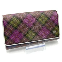 ヴィヴィアン ウエストウッド Vivienne Westwood チェック柄 長財布 お札入れ シルバー金具 男女兼用 レザー