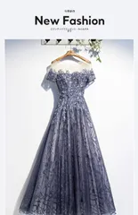 レディース ロングドレス ブルー 2026新作 オフショルダー ノースリーブ 編み上げ すっきりシルエット ワンピース 宴会 誕生日 年会 フォーマル きれいめ 上品 華やか 高級感 エレガント 着回ししやすい 特別な日 主役映え ロング丈 -3XL