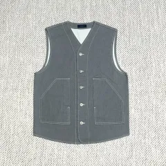 L ヴィンテージ Vネック ワークウェア ベスト