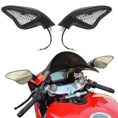 送料無料 ドゥカティ 848／1098／1098S専用 バックミラー オートバイ用 LEDウインカー ポジションランプ内蔵 高輝度タイプ 視認性向上 スタイリッシュデザイン 簡単取付 カスタムパーツ バイクアクセサリー