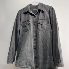 ウォッシュ ブラック デニム シャツ シャツ 105サイズ 春 秋 258217