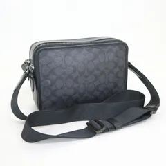 COACH コーチ クロスボディ・ショルダーバッグ シグネチャー ブラック PVCキャンバス×レザー B2244-C5341