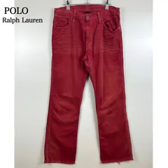 POLO Ralph Lauren archive damaged red pants w32 ポロラルフローレン ダメージ加工 ピグメント ストレートパンツ アメカジ レプリカ