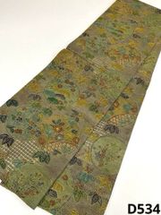 蘇州刺繍 汕頭刺繍 全通 袋帯 華紋 正絹 HOT090 - メルカリ