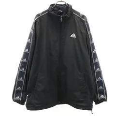 adidas アディダス ジップジャケット L ブラック系 裏メッシュ メンズ 古着