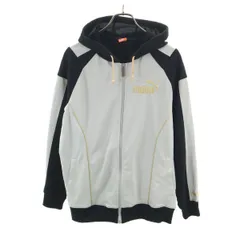 PUMA プーマ 長袖 ジップパーカー O グレー メンズ 古着