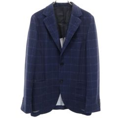 リネン100% ユナイテッドアローズ テーラードジャケット 紺 チェック