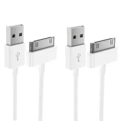 【新品】 【2本 1M+1M】30ピンDockケーブル USB ケーブル 充電 データ転送対応iPhone4/4S/iPod/iPad 0