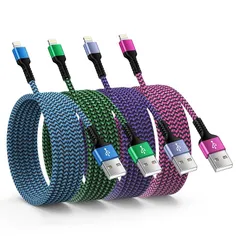 【新品】 Ocbuo phone 充電ケーブル 【1.8m/4本組/4色/MFi認証】ライトニングケーブル lightning usbケーブル アイホン充電コード スブル データ転送Phone14/13/12/11/8/iPad/AirPods/MacBo 1