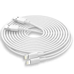 【新品】 BSTOEM 純正 iphone 充電ケーブル【2025正規MFi認証品】 3m*2本 ライトニングケーブル usb to lightningコード 2.4A急速充電＆高速データ転送 高耐久 断線防止 あいふおん充電コード for iphone 0