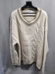 COVERNAT Vネック ケーブル ニット アイボリー xl