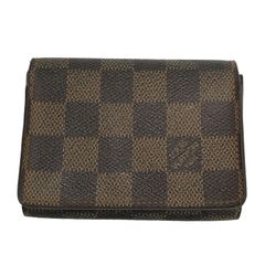 ルイヴィトン ダミエ エベヌ カードケース パスケース 名刺入れ ブラウン LOUIS VUITTON - ルイヴィトン ダミエ エベヌ カードケース パスケース