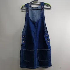 新品 デニム サスペンダースカート ミニ ワンピース ウエスト30 サイズ25 8323