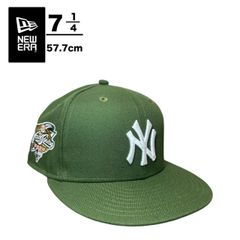7 5/8』ニューエラ キャップ ヤンキース シルクハットロゴ 米国製 緑色