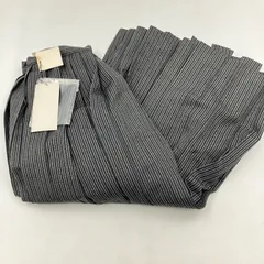 新品未使用 HIROKO KOSHINO ヒロココシノ ストライプ プリーツフレアスカート ロング丈 レディース ボトムス グレー サイズ66-92*QC26