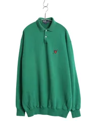 【お得なクーポン配布中!】 90s ポロ ラルフローレン スウェット ポロシャツ メンズ M / オールド 初期 ポロゴルフ 裏起毛なし トレーナー プルオーバー ワンポイント 