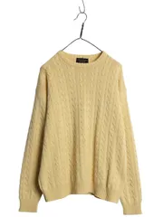 【お得なクーポン配布中!】 90s ブルックスブラザーズ コットン ケーブル ニット セーター メンズ M / オールド 旧タグ クルーネック 無地 シンプル トラッド きれいめ