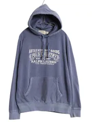 【お得なクーポン配布中!】 デニム&サプライ ラルフローレン 前V スウェット パーカー メンズ M ポロ ヴィンテージ モデル トレーナー 裏起毛 ポロカン ロゴ プリント 