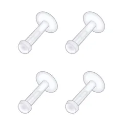 [From da Phactory] [フロム ダ ファクトリー] シークレットピアスシリーズ 押しピン リテーナー 4本セット 軟骨ピアス (14G, シャフト8mm,カラー クリア) 1
