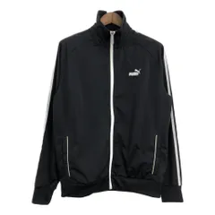 PUMA プーマ トラックジャケット スポーツ ワンポイントロゴ ブラック (メンズ L) 中古 古着 S3032