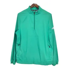 adidas アディダス ハーフジップ プルオーバー ジャケット グリーン (メンズ M) 中古 古着 S3073