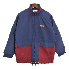 90年代 NIKE ナイキ 中綿 ナイロンジャケット スポーツ ネイビー (メンズ S) 中古 古着 S3485