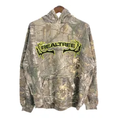 REALTREE リアルツリーカモ スウェット パーカー ロゴ ブラウン (メンズ XL) 中古 古着 S3629
